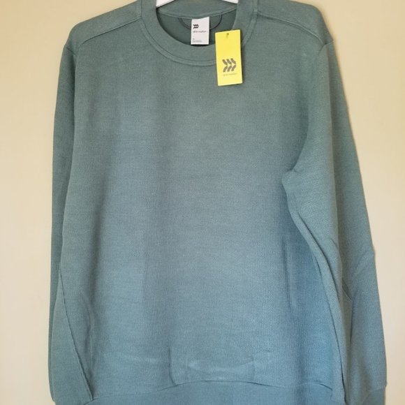 All in Motion Men's Crewneck Fleece Sweater , Muted Green - Picture 1 of 4
